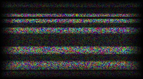 TV static noise background. Glitch bw pixelated television screen. Lost or bad Stock Illustration