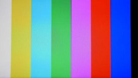 Tv static noise color bars signal Stock Footage
