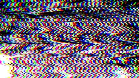 TV Static Noise Glitch Effect – Original Photo from a vintage Television Foto stock