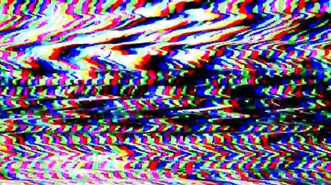 TV Static Noise Glitch Effect – Original Photo from a vintage Television 写真素材