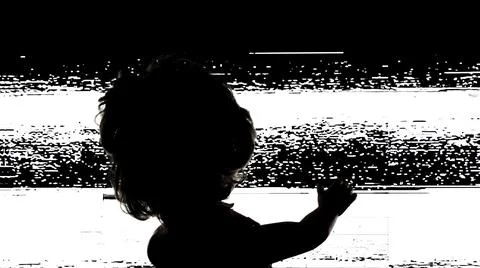 TV Static Noise Glitch Effect - Concept for your project 스톡 사진