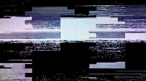 TV Static Noise Glitch Effect – Original Photo from a vintage Television 스톡 사진