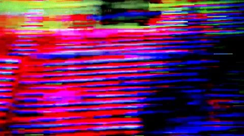 TV Static Noise Glitch Effect – Original Photo from a vintage Television 写真素材
