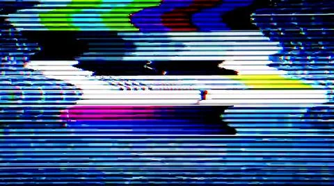 TV Static Noise Glitch Effect – Original Photo from a vintage Television Stock Photos