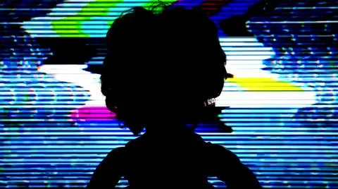 TV Static Noise Glitch Effect - Concept for your project Stock Photos