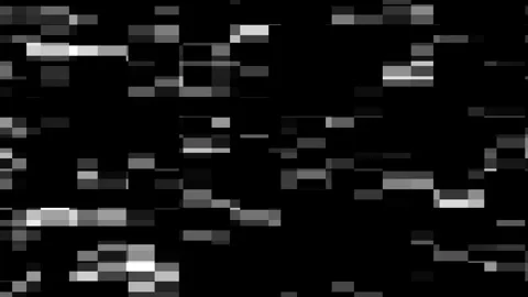 Tv static overlay creates a black and white pixelated background. 스톡 동영상 307225469