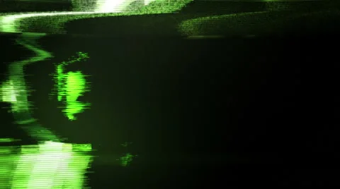 TV statics turning on and off.  2 videos in 1 file. Green and blue. 動画素材 59580828