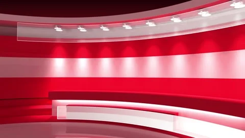 TV studio. Austria. Austrian flag. News studio. News room. 3d render. 3d Stock Footage 144811438