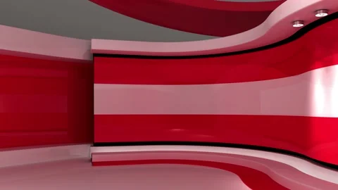 TV studio. Austria. Austrian flag. News studio. News room. 3d render. 3d Vidéo 151302839