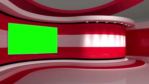 TV studio. Austria. Austrian flag. News studio.  3d render. 3d Stock Footage 151302842