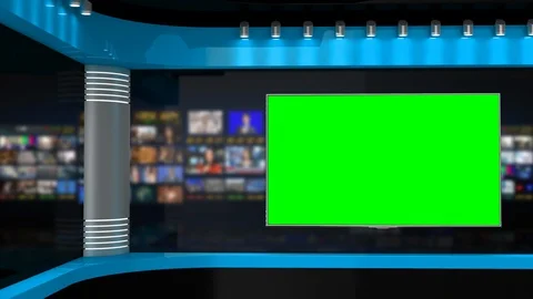 Tv Studio. Background for News Broadcasts. Blurred of studio at TV station. 스톡 동영상 127979390