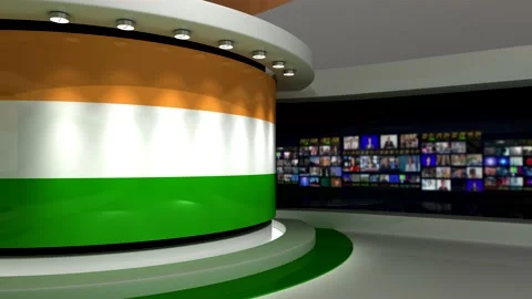 TV studio. Background. News studio Stock Footage 152124654