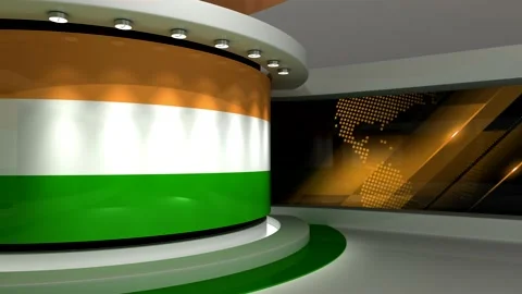 TV studio. Background. News studio Stock Footage 152124667