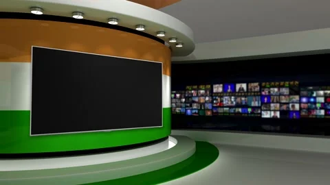 TV studio. Background. News studio Stock Footage 152124712
