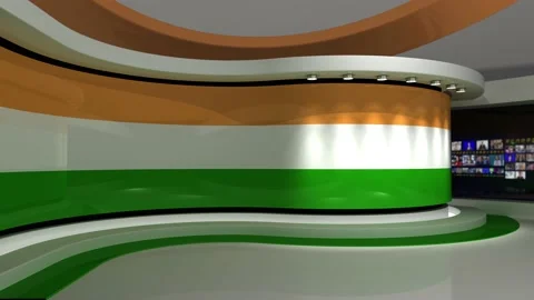 TV studio. Background. News studio Stock Footage 152124937