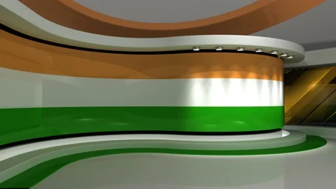 TV studio. Background. News studio Stock Footage 152124960