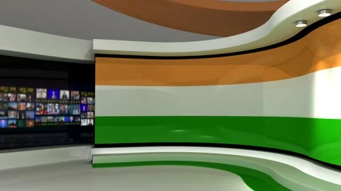 TV studio. Background. News studio Stock Footage 152125037