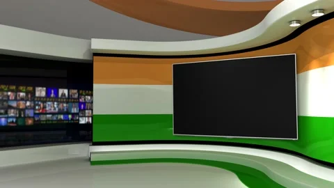 TV studio. Background. News studio Stock Footage 152125038