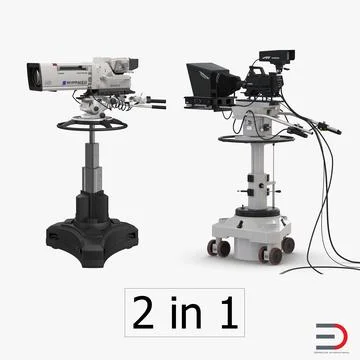 TV Studio Cameras Collection 3D Model
