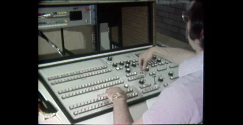 TV Studio Control Room – Panel Switcher – Australia (1974) Video stock 310169360
