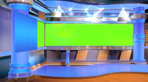 TV Studio With Green screen n.3 Video stock 51412406
