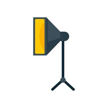 Tv studio light icon flat isolated Stock Illustration