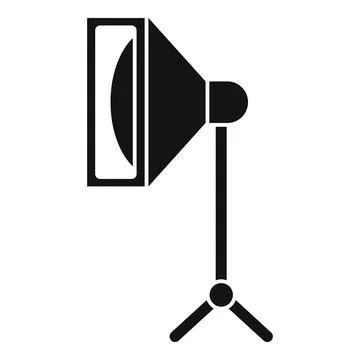 Tv studio light icon, simple style Stock Illustration