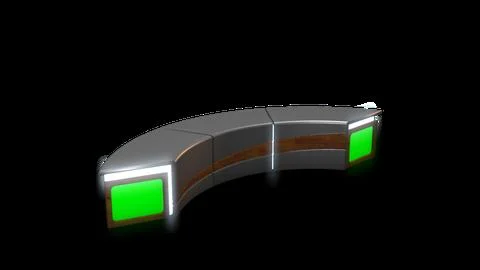 TV Studio News Desk 4 ~ 3D Model #116494044 | Pond5