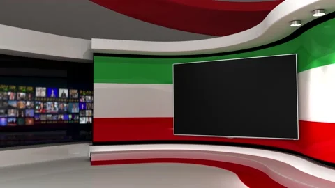 TV studio. News room. Stock Footage 152125534