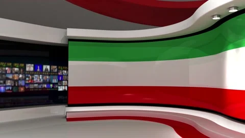 TV studio. News room. Stock Footage 152125589