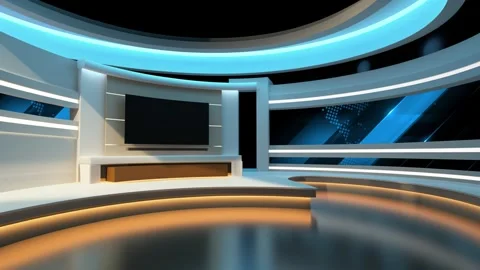 Tv studio. News room. Studio Background.... | Stock Video | Pond5