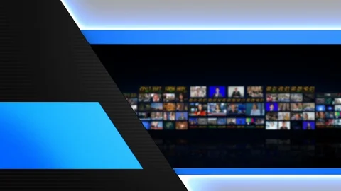 Tv Studio. News studio. Blurred of studio at TV station 스톡 동영상 128269256