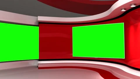 TV studio. Red background. Loop animatio... | Stock Video | Pond5