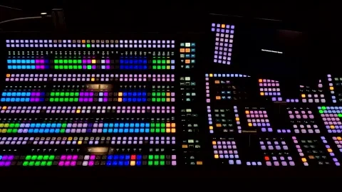 Tv Studio Room Control Panel Button Light Surface 스톡 동영상 339976291