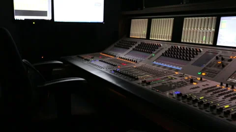 TV studio sound console track right Stock-Footage 50886454