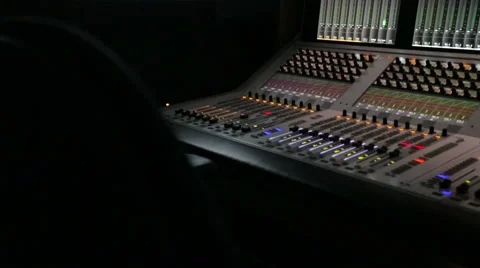 TV studio sound console track right Stock-Footage 50886492