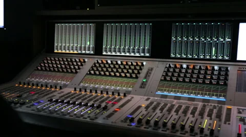 TV studio sound console track right Stock-Footage 50886651