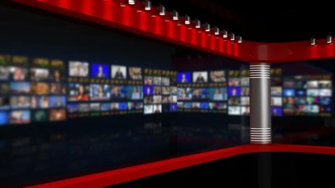 Tv Studio. Studio. News studio. 스톡 동영상 127995284