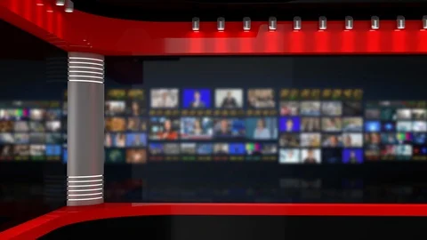 Tv Studio. Studio. News studio. Stock Footage 127995902