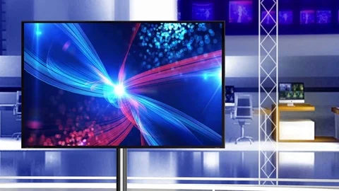 Tv studio virtual set Stock Footage