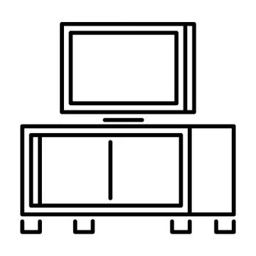 TV Table Icon Stock Illustration