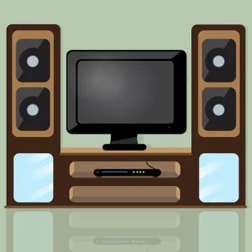 TV table Stock Illustration