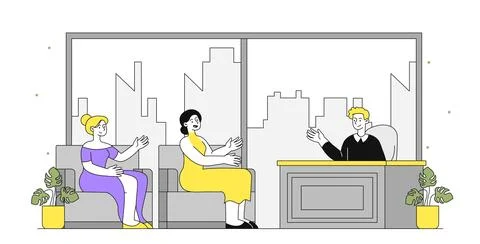 Tv talk show vector doodle Illustration