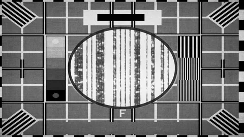 Tv test card - television test signal Stock Footage 79315853