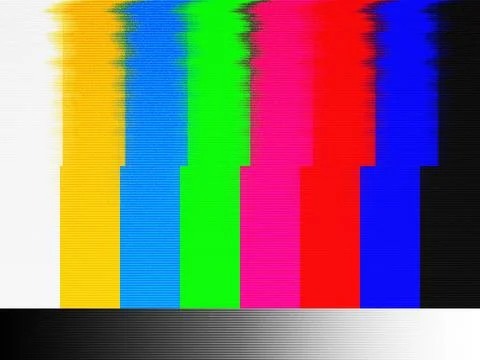 TV Test Glitch Effect Background Illustrazione stock