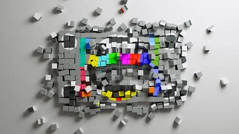 TV Test Pattern Fragmented Concept Stock Photos