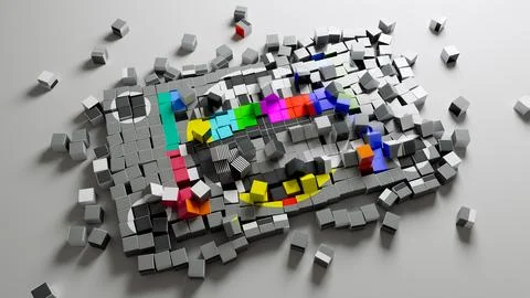 TV Test Pattern Fragmented Concept Stock Photos