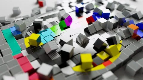 TV Test Pattern Fragmented Concept Stock Photos