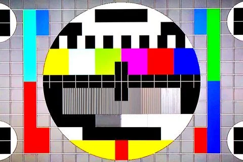 TV Test Pattern generated by a Monoscope Stock Photos