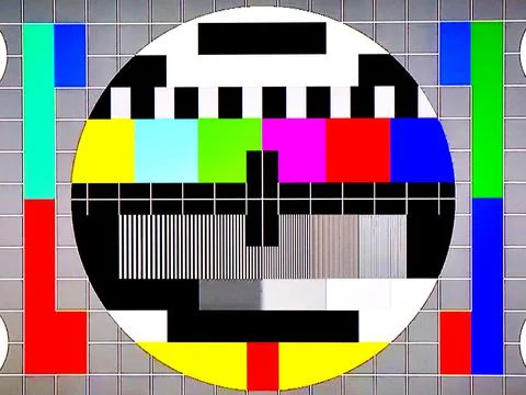TV Test Pattern generated by a Monoscope Stock Photos